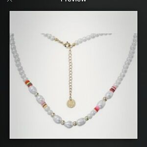 New White and Pink freshwater pearl necklace.